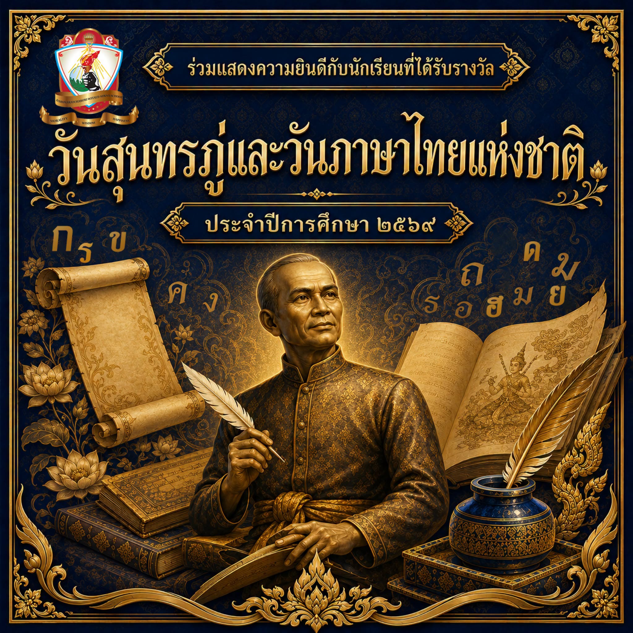 นักเรียนที่ได้รับรางวัลจาก กิจกรรมวันสุนทรภู่และวันภาษาไทยแห่งชาติ ประจำปีการศึกษา 2569