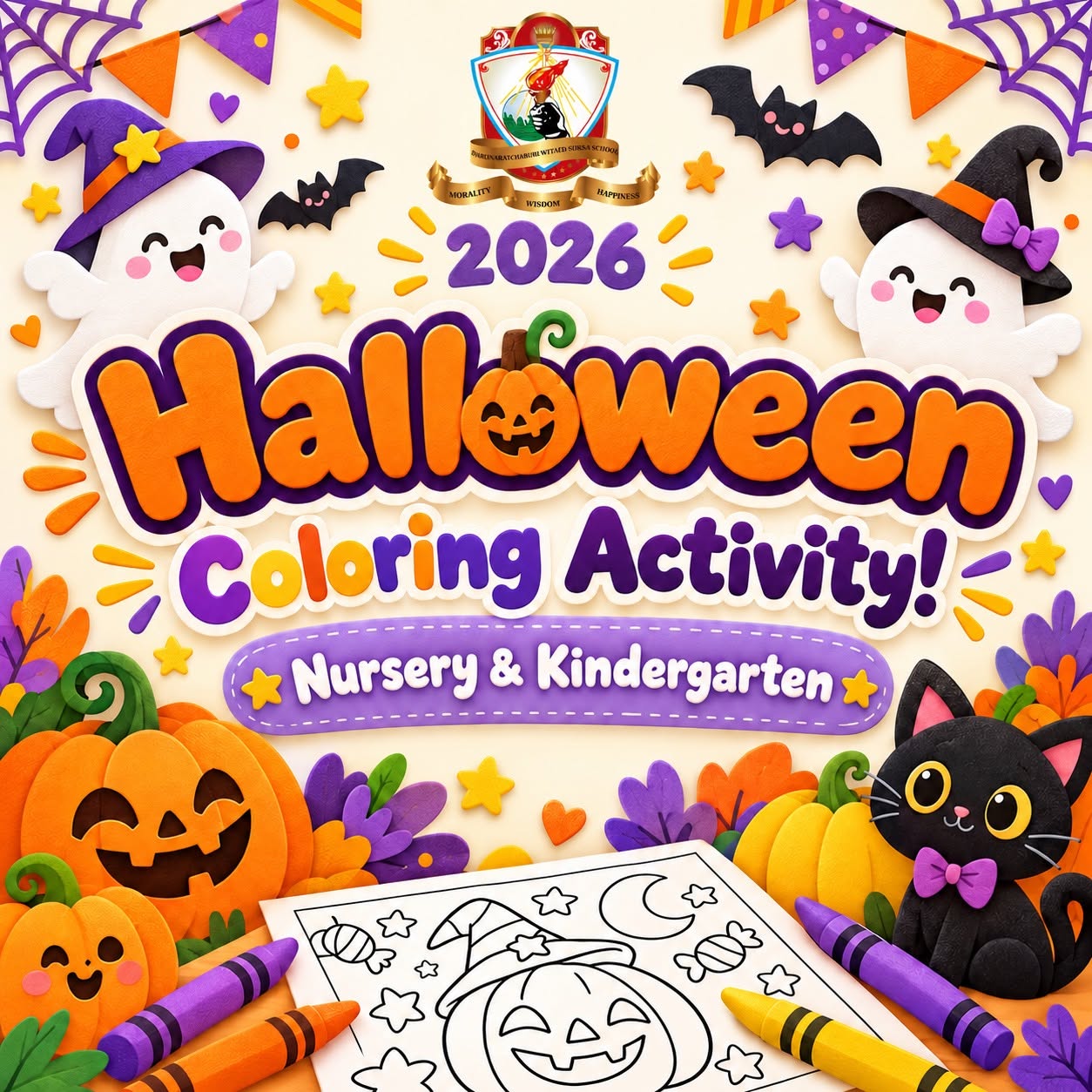 2026 Halloween Coloring Activity - Nursery&Kindergarten