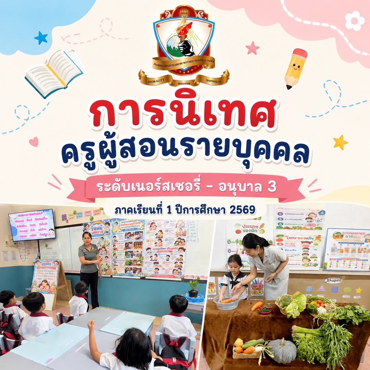 กิจกรรมนิเทศการสอนครูระดับเนอร์สเซอรี่และอนุบาล​ ภาคเรียนที่ 1 ปีการศึกษา 2569