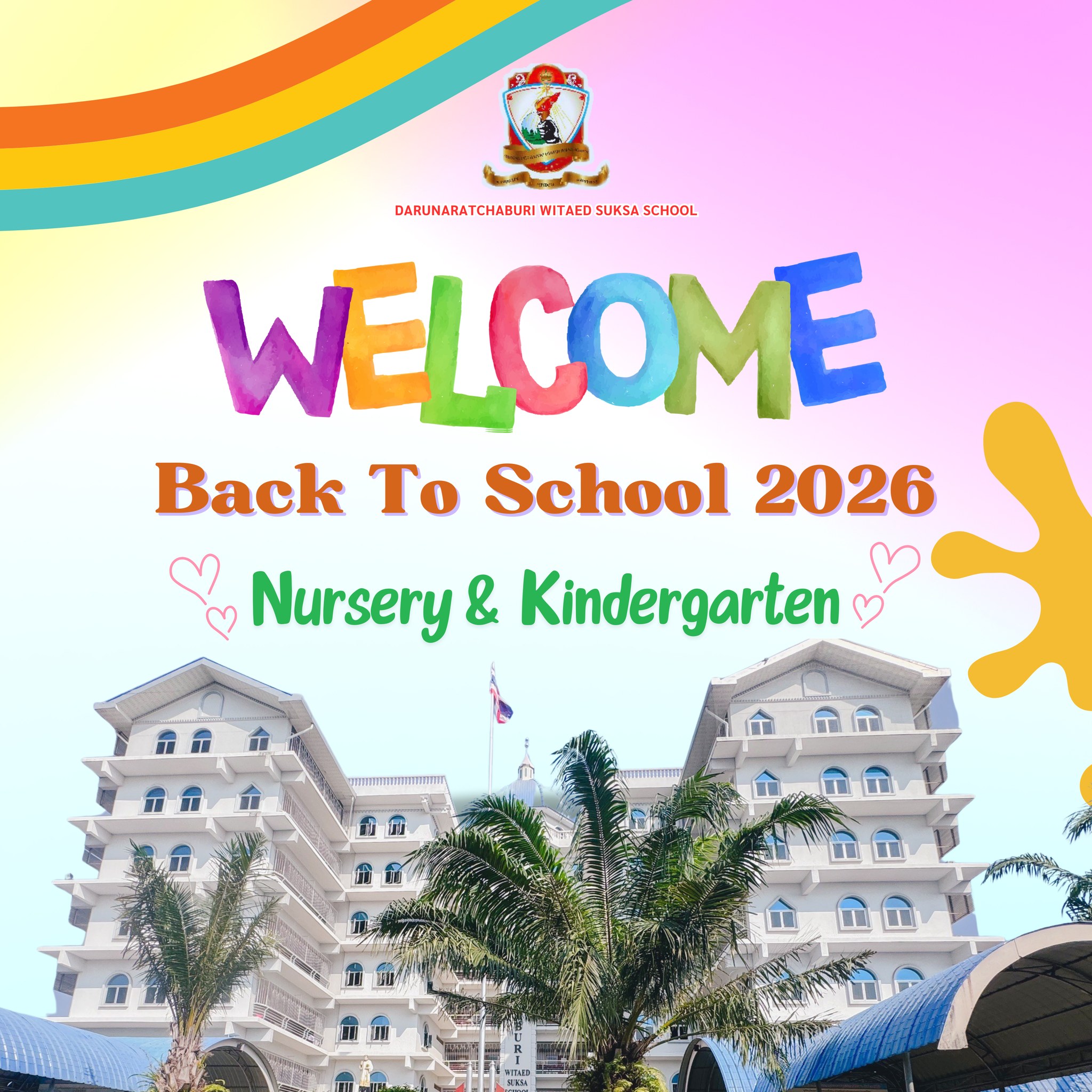 Welcome Back to School​ 2026 - Nursery&Kindergarten