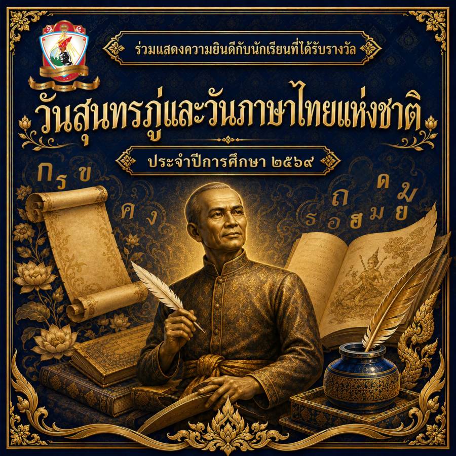 นักเรียนที่ได้รับรางวัลจาก กิจกรรมวันสุนทรภู่และวันภาษาไทยแห่งชาติ ประจำปีการศึกษา 2569